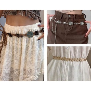 IK Đai Váy Thắt Lưng Vintage Retro Thắt Lưng Bohemian Y2K Cá Tính Thời Trang TL04