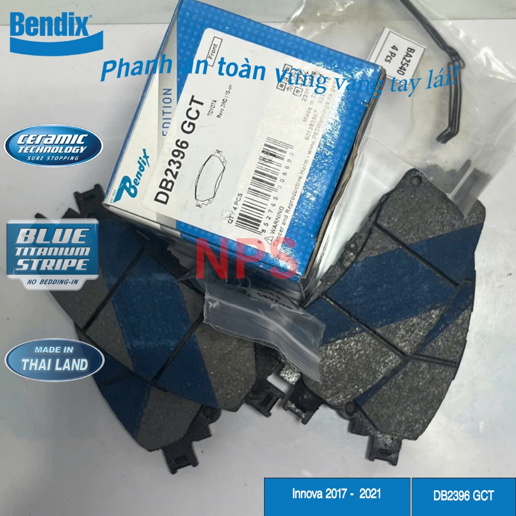Bố thắng trước ( má phanh ) Innova (bố đĩa) 2017-2021 (Bendix ...
