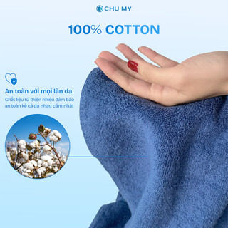 Khăn Tắm Gội Cotton CHU MY - Khăn Gội Đầu 35x80cm, Khăn Tắm Khách Sạn 70x140cm, Nhiều Màu