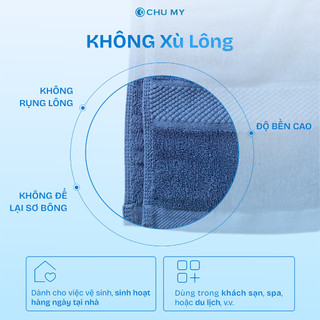 Khăn Tắm Gội Cotton CHU MY - Khăn Gội Đầu 35x80cm, Khăn Tắm Khách Sạn 70x140cm, Nhiều Màu