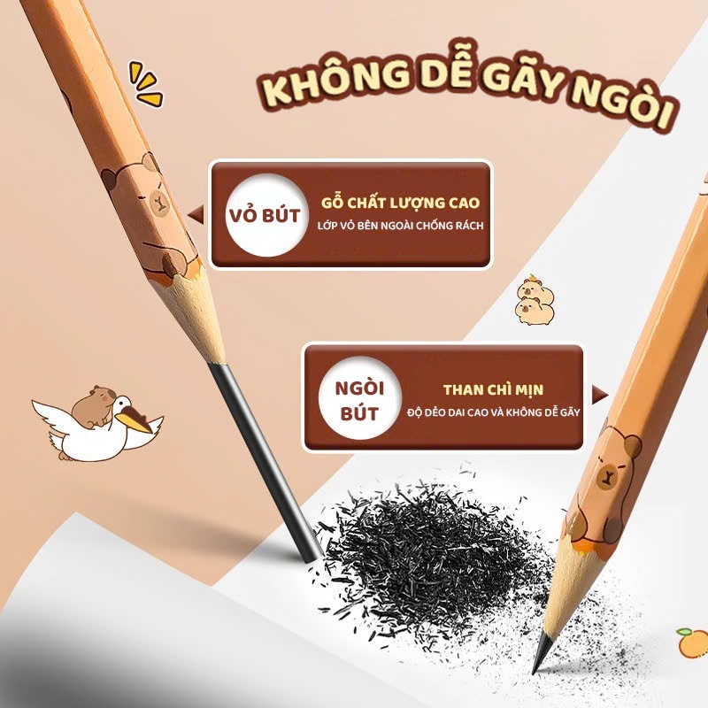 Bộ Bút Chì Thiết Kế Cute Bút Chì Chất Lượng Cao Dành Cho Học Sinh