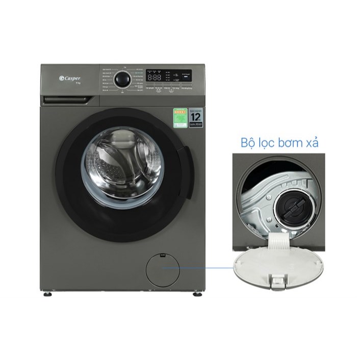 Máy giặt Casper Inverter 9 kg WF-9VG1
