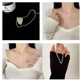 [🔥XƯỞNG SALE 11K 🔥] Dây Chuyền Vòng Cổ Đá Pha Lê Kết Hợp Ngọc Trai Nhân Tạo Phong Cách Cho Nữ N218