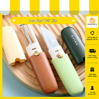 Dao Gọt Trái Cây Chất Liệu Thép Không Gỉ Có Nắp Đậy, Dao Gọt Vỏ Rau Củ Quả Đa Chức Năng