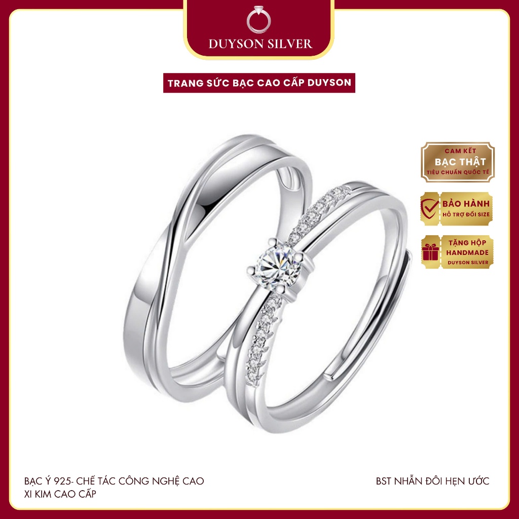 Gold-Plated Couple Rings by Duyson Silver