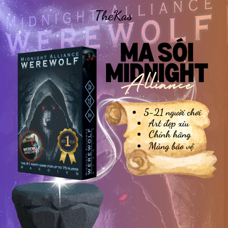 [Sỉ] Bộ Bài Ma Sói Midnight Alliance 21 Lá Giấy Cứng Nhỏ Gọn Drinking And Board Game THE KAS