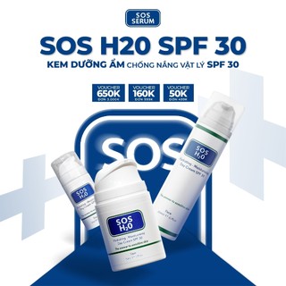 Serum Kem dưỡng Chống nắng Vật lý, tăng cường độ ẩm hàng ngày SOS H20 SPF30