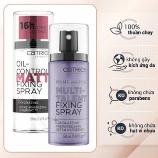 Xịt Khoá Nền Trang Điểm Oil-Control Matt Fixing Spray & Prime And Fine Multitalent Fixing Spray (50ml/chai)