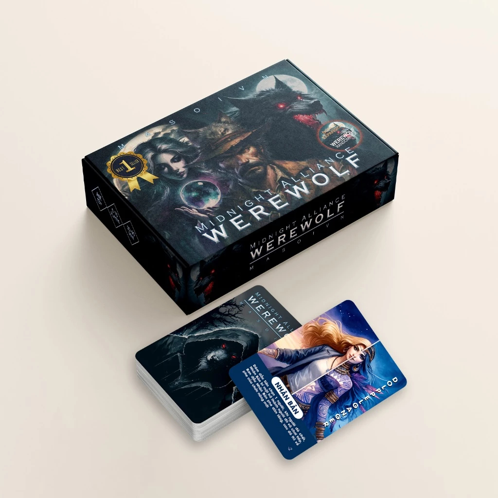 [Sỉ] Bộ Bài Ma Sói Midnight Alliance 90 Lá Giấy Cứng Hộp Đầy Đủ