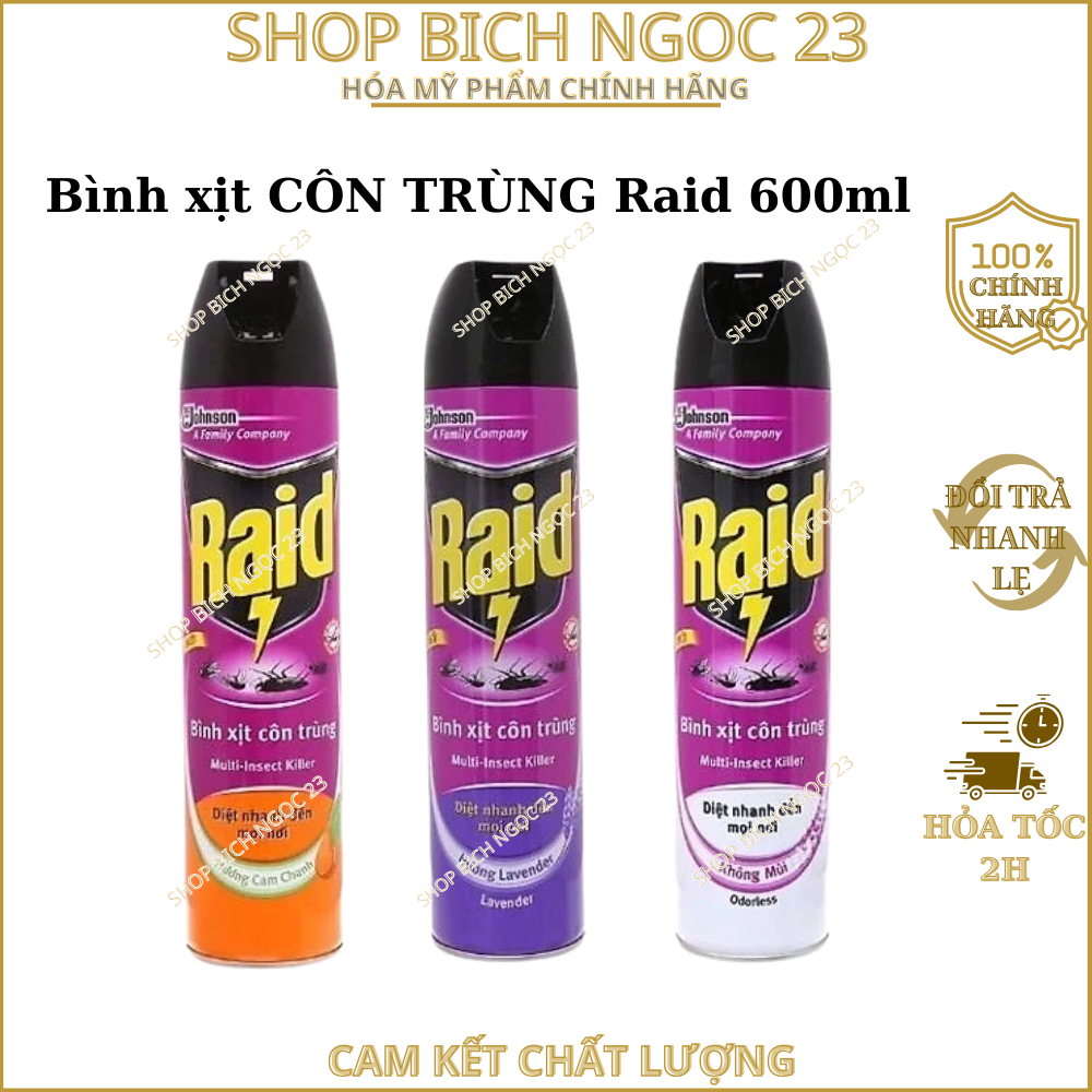 Bình xịt Côn Trùng Raid 520ml/ 600ml