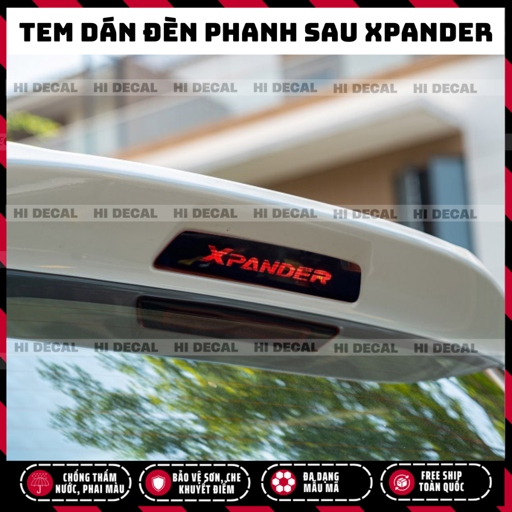 Tem đèn phanh Xpander, Tem dán đèn hậu Xpander, tem dán đèn phanh trang trí xe bền màu