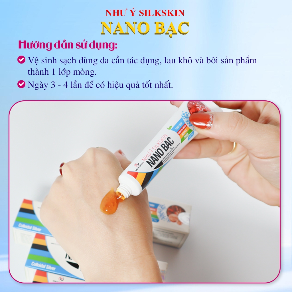 Kem bôi Như Ý Silkskin Nano bạc (Hộp 1 Tuýp 15gr)