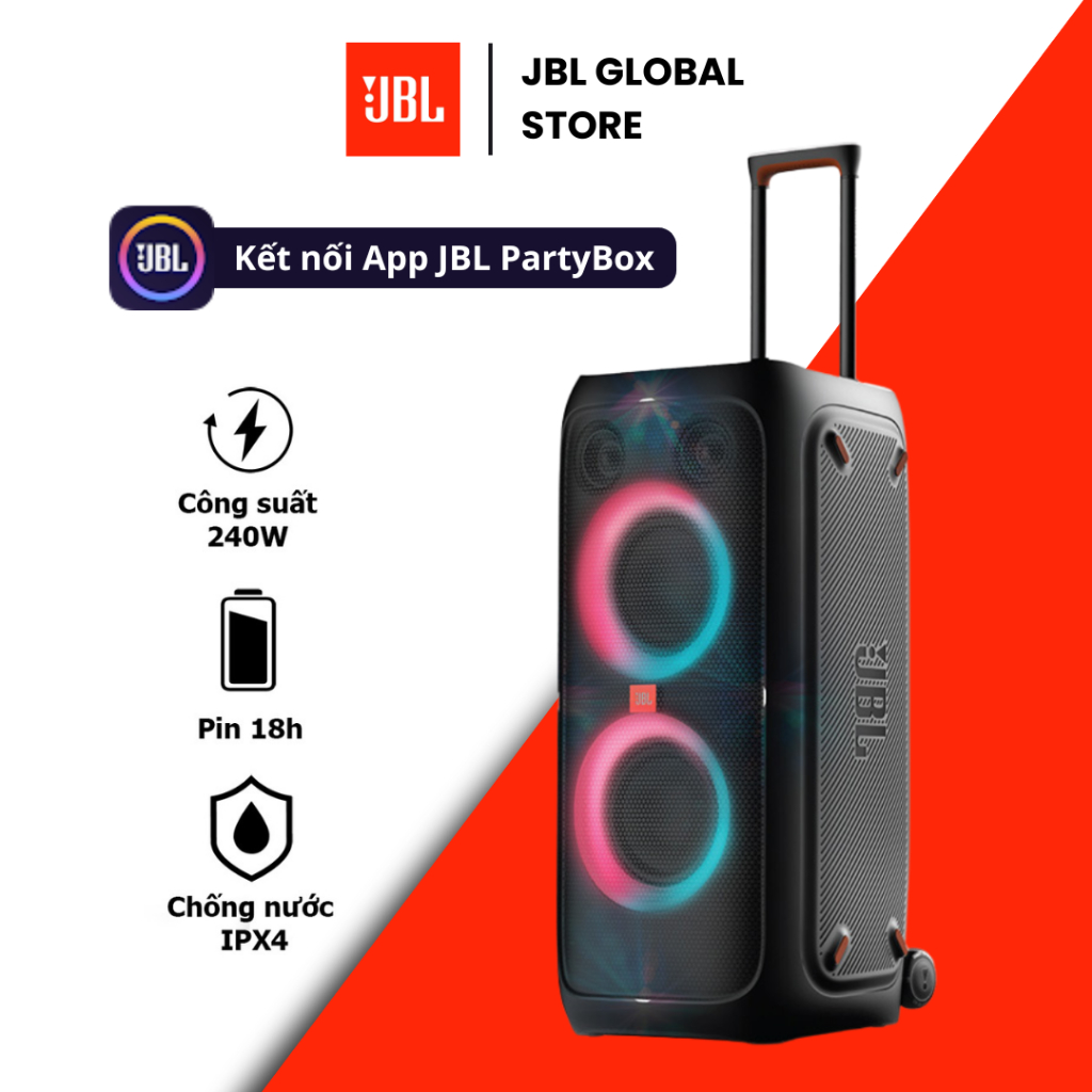 Loa Bluetooth JBL PARTYBOX 310, Pin 18h, Công Suất 240W, LED RGB Cực ...