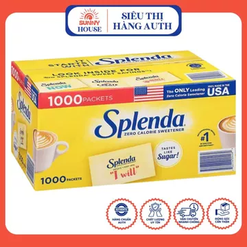 Mẫu Mới - Đường Ăn Kiêng Splenda 1000 Gói- Đường Cho Người Ăn Kiêng, Bệnh Tiểu Đường