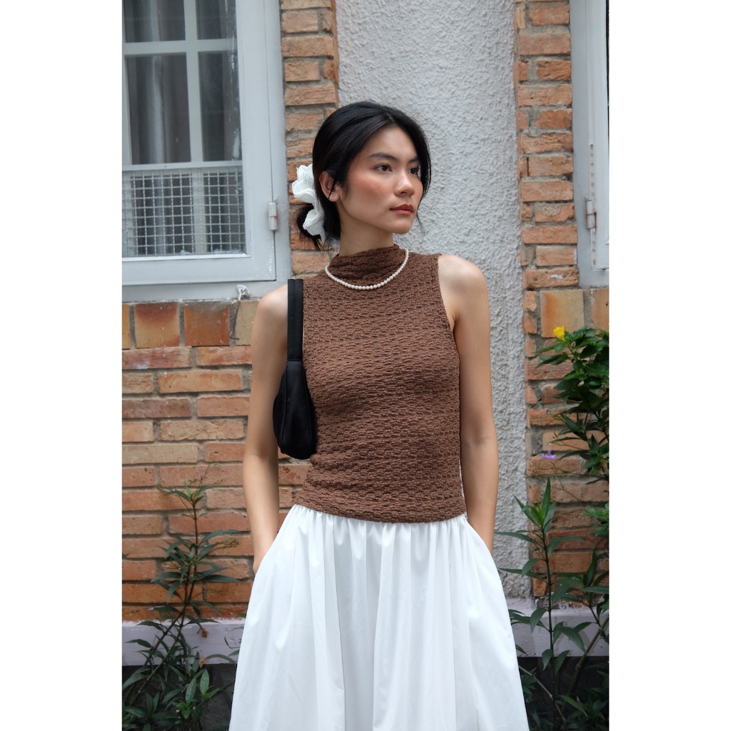 SUNDAY - COFFE BEAN BASIC TANK - Áo Thun Basic Ren.