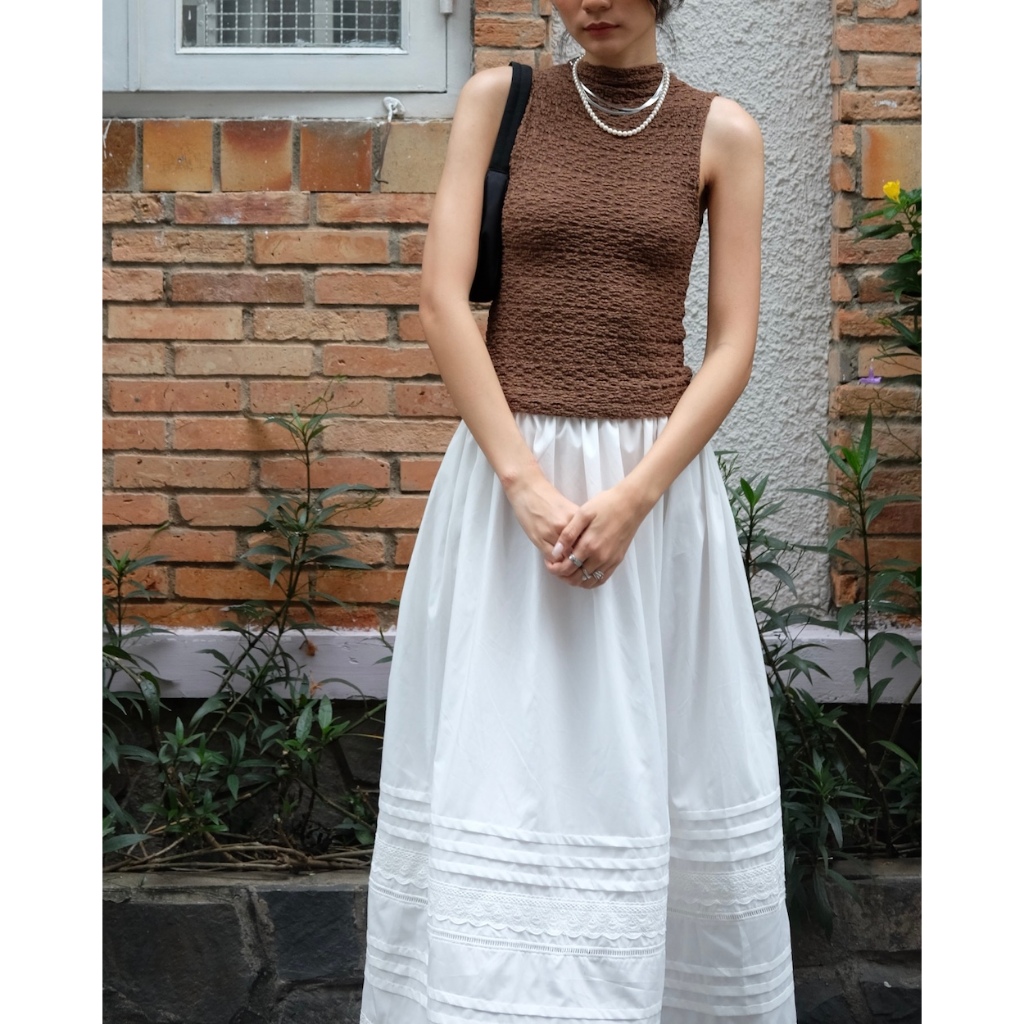 SUNDAY - COFFE BEAN BASIC TANK - Áo Thun Basic Ren.
