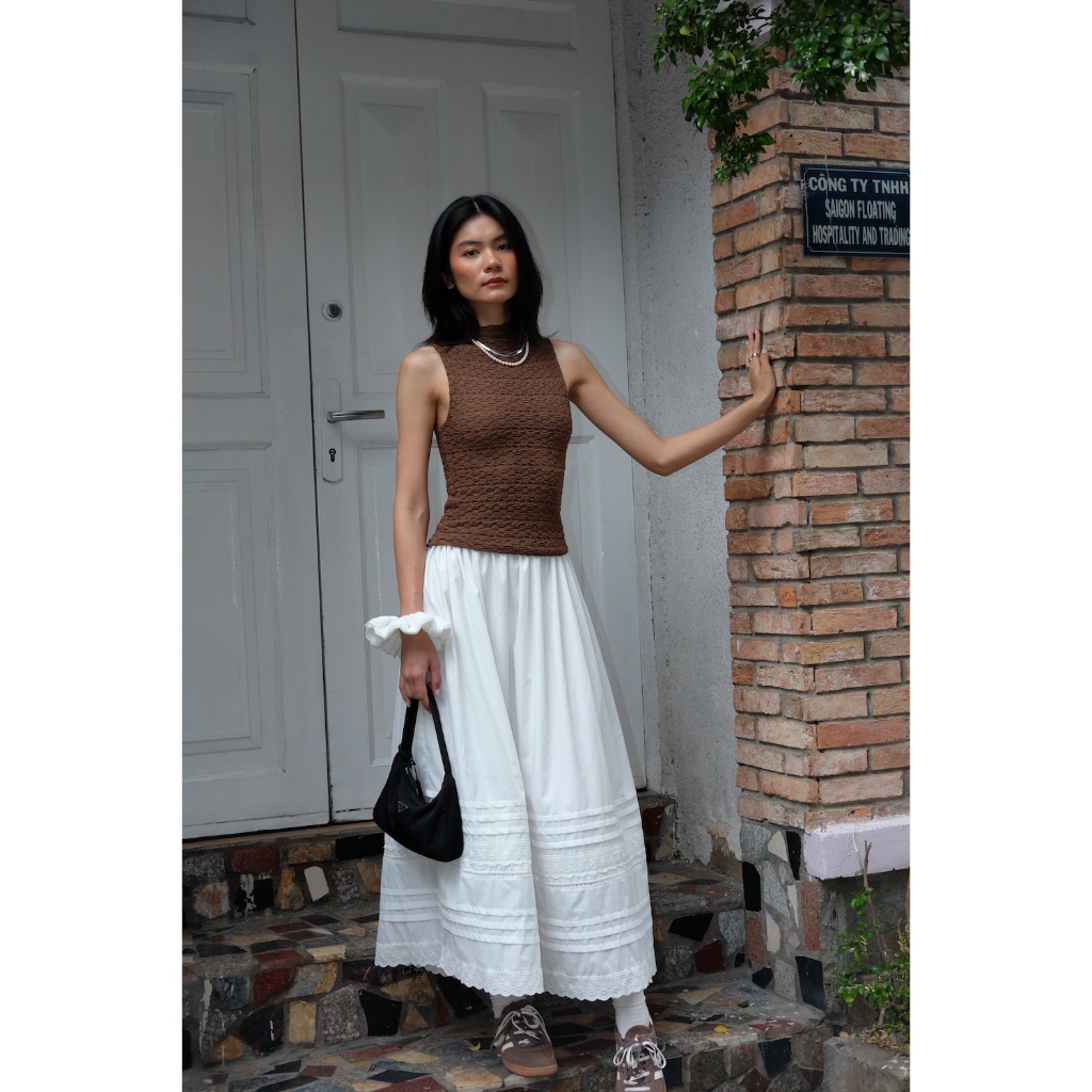 SUNDAY - COFFE BEAN BASIC TANK - Áo Thun Basic Ren.