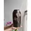lọ hoa thư pháp khắc chìm trên nền nâu mộc gốm Bát Tràng cao cấp cho chị em cắm hoa, trang trí decor nhà sang trọng