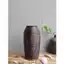 lọ hoa thư pháp khắc chìm trên nền nâu mộc gốm Bát Tràng cao cấp cho chị em cắm hoa, trang trí decor nhà sang trọng