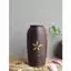 lọ hoa thư pháp khắc chìm trên nền nâu mộc gốm Bát Tràng cao cấp cho chị em cắm hoa, trang trí decor nhà sang trọng