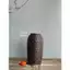 lọ hoa thư pháp khắc chìm trên nền nâu mộc gốm Bát Tràng cao cấp cho chị em cắm hoa, trang trí decor nhà sang trọng