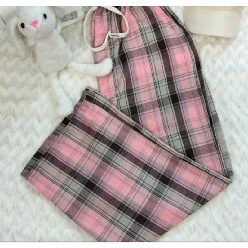 Quần kẻ caro cho Bé Gái Ống suông Phong Cách hàn Quốc Size 35kg-53kg-quần áo giá rẻ