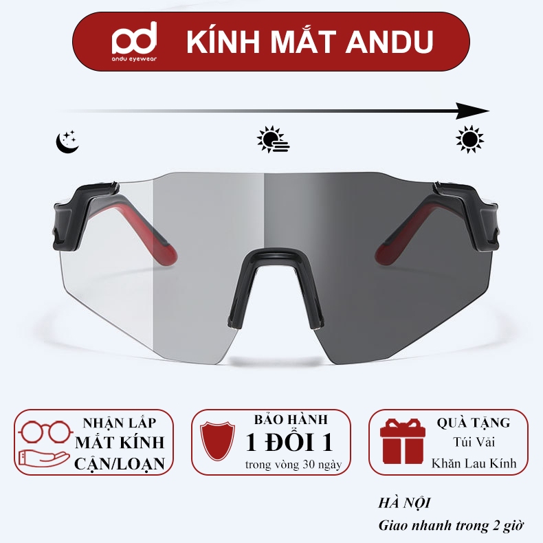 Ảnh Kính ĐỒI MÀU chắn bụi  ANDU phù hợp đi đường và hoạt động ngoài trời kiểu dáng thể thao 1