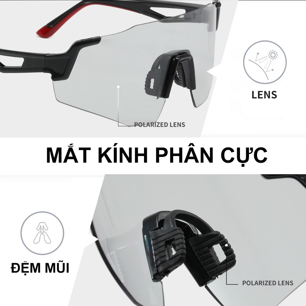 Ảnh Kính ĐỒI MÀU chắn bụi  ANDU phù hợp đi đường và hoạt động ngoài trời kiểu dáng thể thao 3