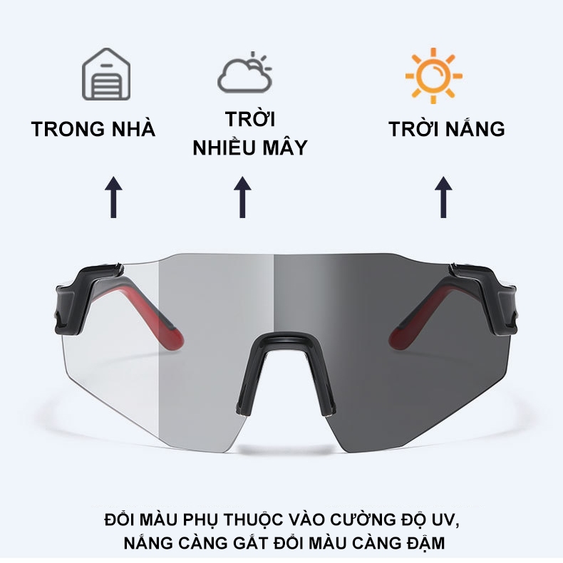 Ảnh Kính ĐỒI MÀU chắn bụi  ANDU phù hợp đi đường và hoạt động ngoài trời kiểu dáng thể thao 4