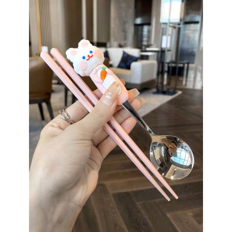 bộ thìa đũa hình động vật đáng yêu cho bé❤️❤️