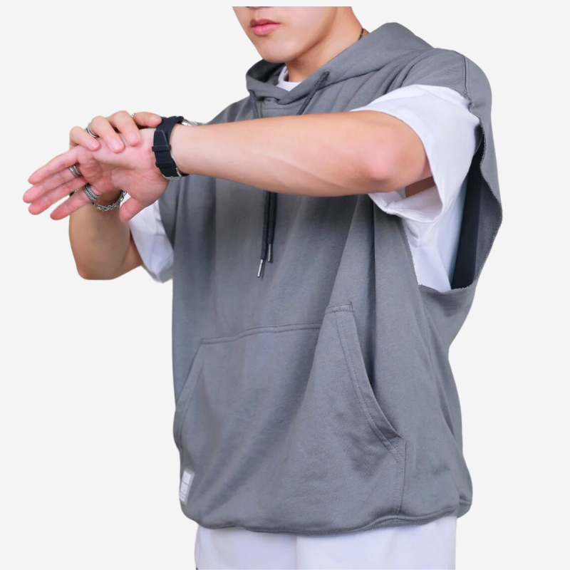 40-120KG Áo Hoodie Tanktop Nam Nữ Bigsize - Áo Ghi Lê Mũ To Cá Tính- MÃ 15