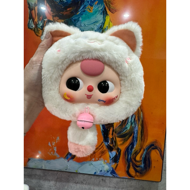[Sẵn]bbthree lucky cat Mèo trắng mắt 360 (y hình) new full box card(đac ...