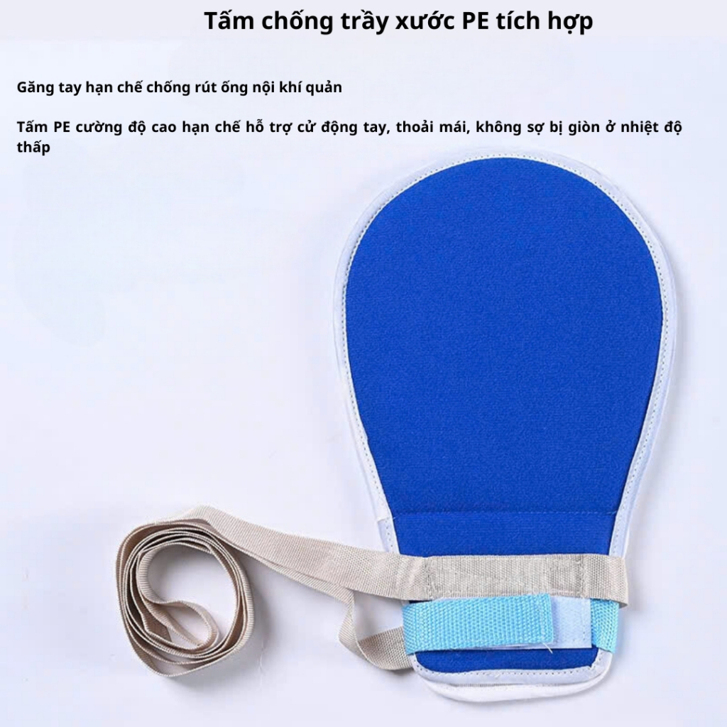 Găng Tay Bảo Vệ Chống Trầy Xước Cho Bệnh Nhân Người Già Nằm Giường Chống Rơi Tay Bảo Vệ Ràng Buộc Người Cao Tuổi