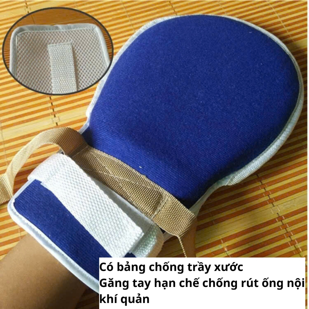 Găng Tay Bảo Vệ Chống Trầy Xước Cho Bệnh Nhân Người Già Nằm Giường Chống Rơi Tay Bảo Vệ Ràng Buộc Người Cao Tuổi
