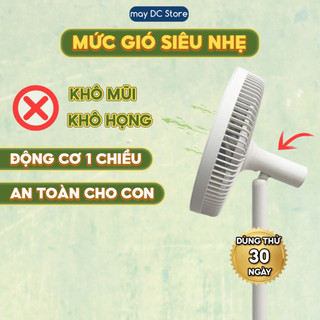 Quạt tích điện thông minh MayDC cho bé,động cơ BLDC chống ồn, tiết kiệm điện, quạt tích điện tối đa 24h