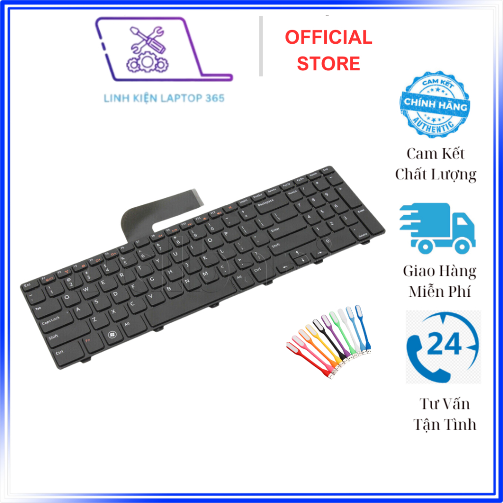 New US English Black Keyboard For Dell Inspiron 15R N5110 / M5110 / M511R Laptop