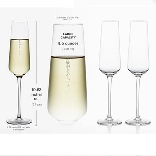 [Cam Kết Đổi Trả Nếu Vỡ] Ly uống rượu vang trắng champagne  wine glass cao cấp Dung Tích 200 ML