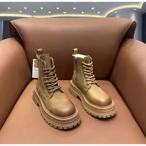 M.H STYLE ORDER Giày Martin đế dày màu đỏ chuồn chuồn mới mùa thu và mùa đông hàng về 10-15 ngày