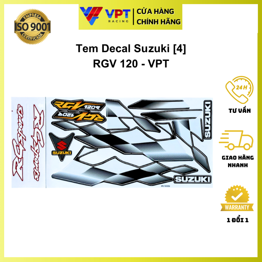 Tem Xipo, RGV120 đen - chính hãng Malaysia TS-RGV-120 | Shopee Việt Nam