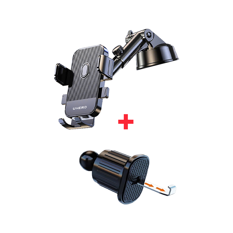 Giá đỡ điện thoại ô tô UHERO chống rung gắn nhiều vị trí xoay 360 độ phù hợp mọi dòng điện thoại | BigBuy360 - bigbuy360.vn