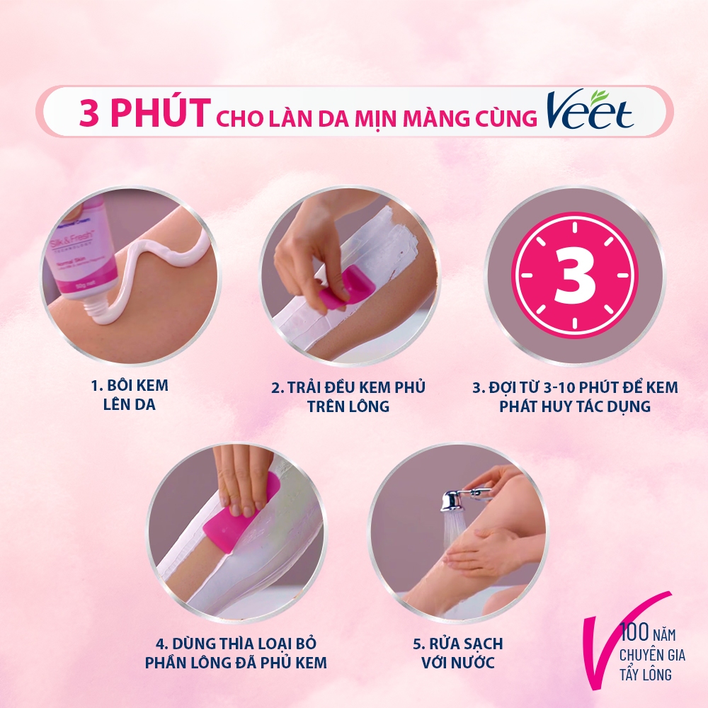 Ảnh Combo 2 Kem tẩy lông Veet Pure cho da thường 50g, công thức cải tiến 2