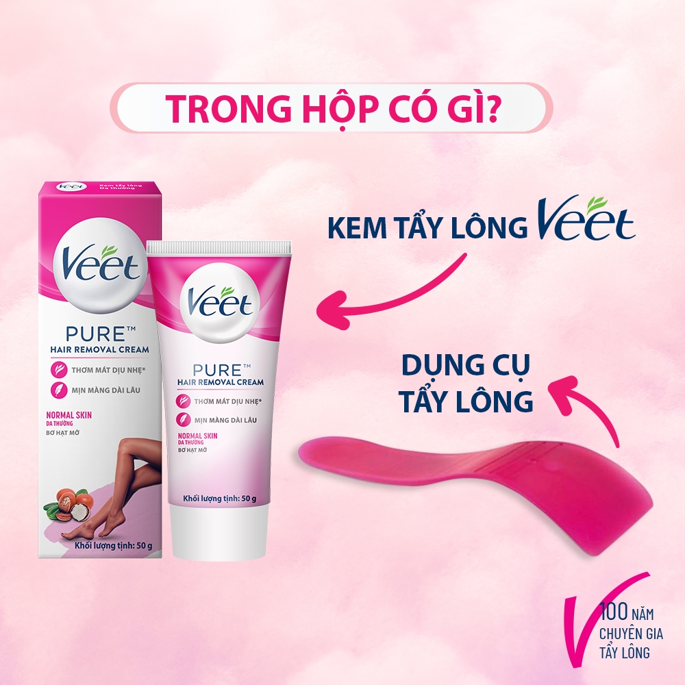 Ảnh Combo 2 Kem tẩy lông Veet Pure cho da thường 50g, công thức cải tiến 3