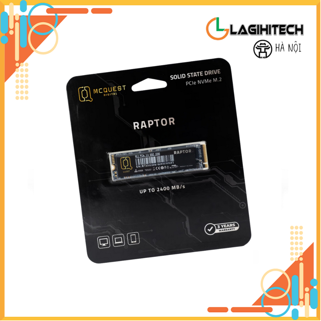 [LAGIHITECH_HN] Ổ Cứng gắn trong SSD MCQUEST RAPTOR 512GB / 1TB M2 NVME ...