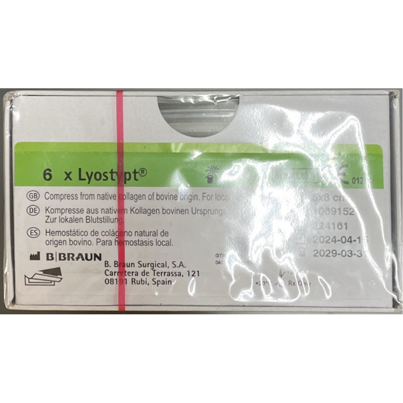 Bông cầm máu Lyostypt Braun 5x8cm -1069152 (HỘP 6 MIẾNG)