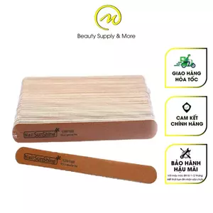 1 Cây/Set 2 Cây/SET 5 Cây Dũa Móng Nâu SunShine/Via/O.P.I - Dũa móng tay thật lõi gỗ 120/180-100/120