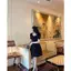 ĐẦM ĐẮP CHÉO ĐÍNH TAG NƠ, ĐẦM NỮ DÁNG NGẮN THANH LỊCH ĐI TIỆC ĐI CHƠI | MEOINDAHOUSE