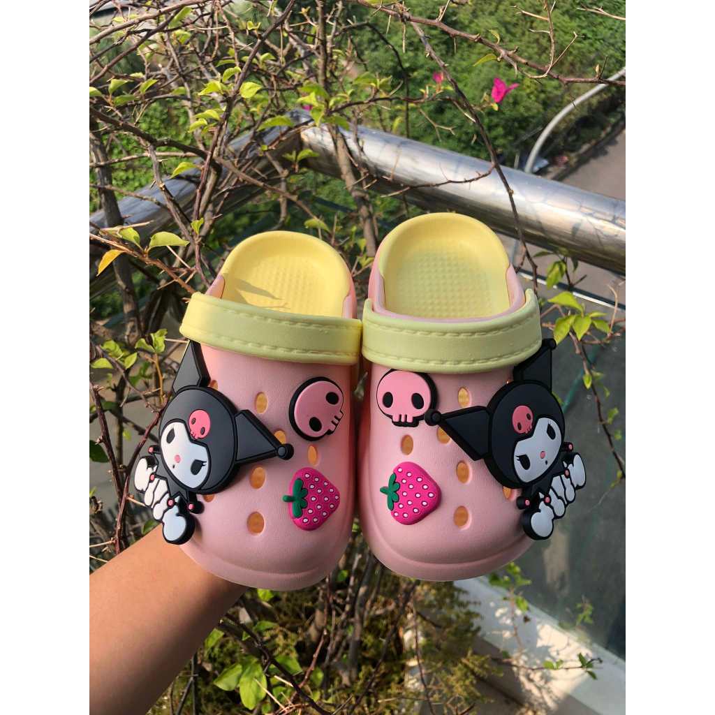 Sục kuromi cho bé gái có họa tiết dễ thương chất liệu EVA cao cấp đi êm nhẹ mềm mẫu mới 2024 - K05