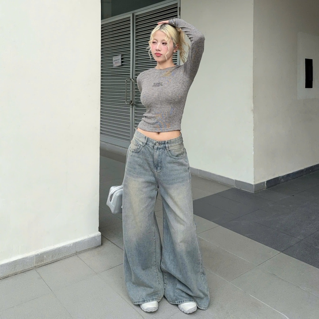 Calem.Club - Quần Jeans Ống Rộng Ver 2 WIDE LEG tôn dáng cạp cao form unisex nam nữ quần jean nữ | BigBuy360 - bigbuy360.vn