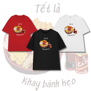 Áo Thun TẾT Bính Ngọ, Áo Thun Nam Nữ In Mẫu Tết 2026 Áo Phông Unisex Form Rộng Tay Lỡ Top Cổ Tròn Mềm Mịn Thoáng Mát