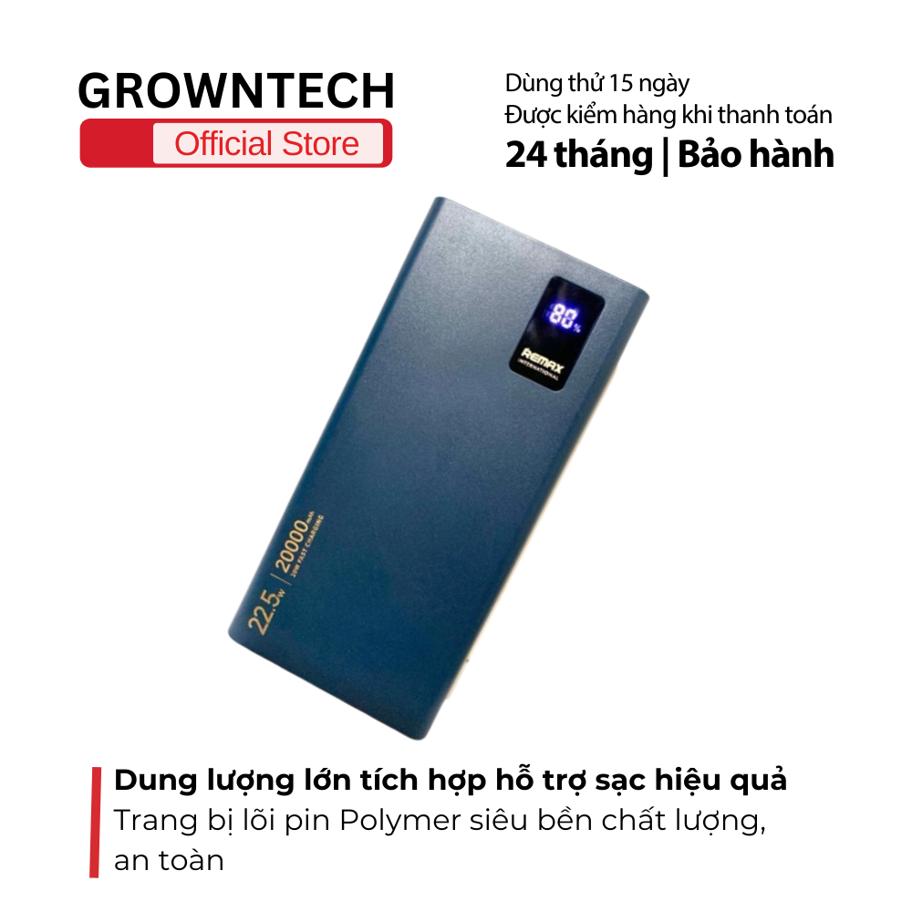 Pin dự phòng sạc nhanh 20000mah Remax RPP 292 QC 22.5W tích hợp sạc ...